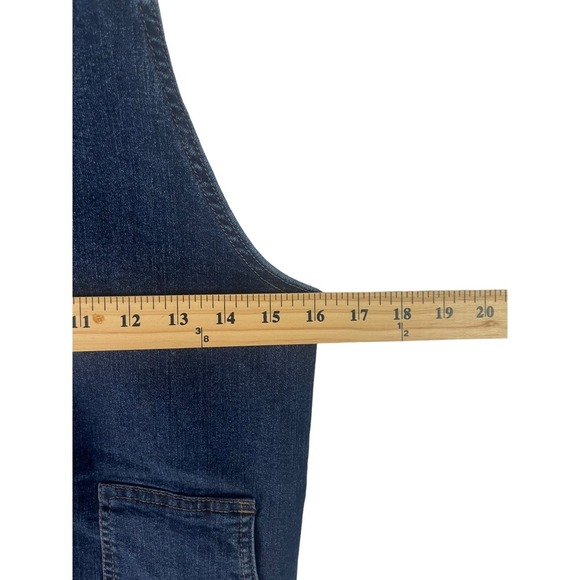 Blue Spice Women's Size Large Denim Button Up Overall Bib Jean Dress - Picture 7 of 8